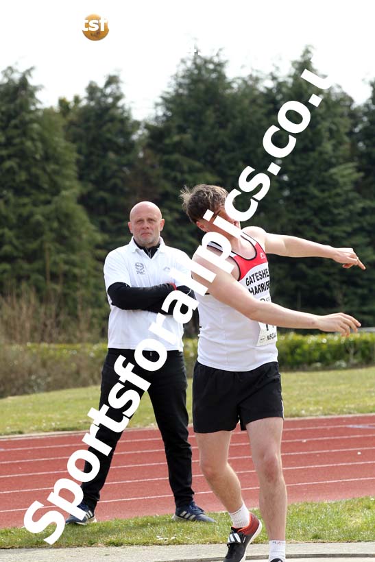 Shot putt, 2021 NECAA Open Graded Meeting, Morpeth. Photo: David T. Hewitson/Sports for All Pics